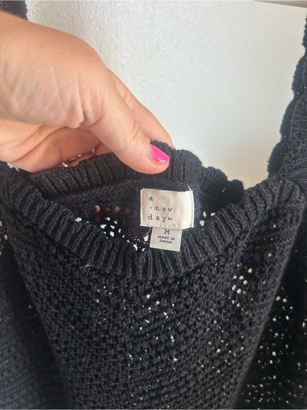 a new day Black Crochet Swim Coverup Dress - Picture 3 of 3